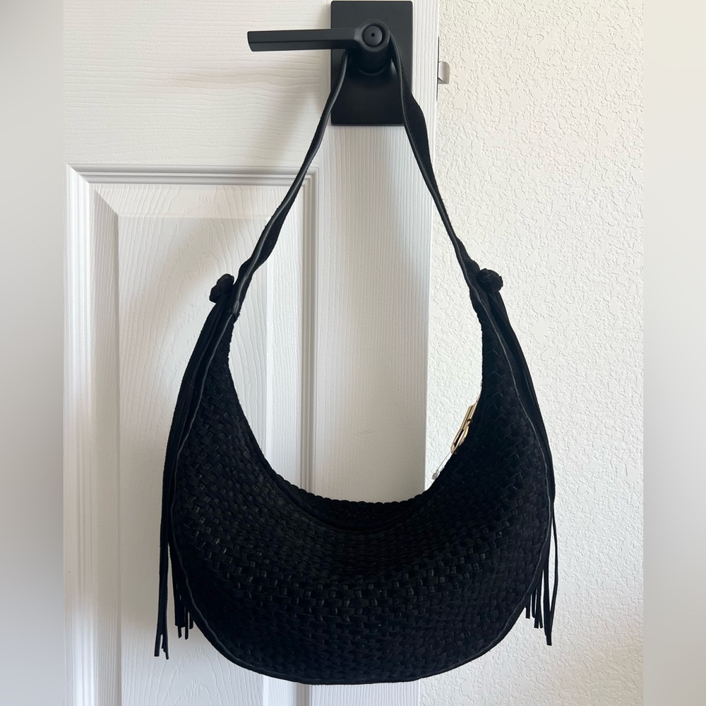 Elizabeth and James Woven Suede Hobo Bag
